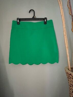 Zac & Rachel Emerald Green Scallop Hem Mini Skort